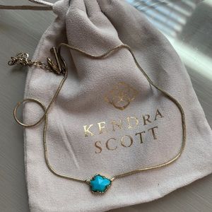Tess Gold and Turquoise necklace